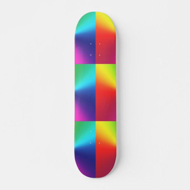 Skateboard Carte Rainbow personnalisée - Rouen en style (Devant)
