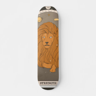 Skateboard Carte Tarot Force arcane majeure lion VIII