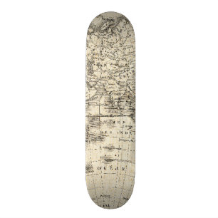 Skateboard Carte vintage de l'Europe et de l'Asie