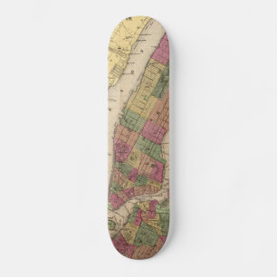 Skateboard Carte vintage de NYC et Brooklyn (1868)