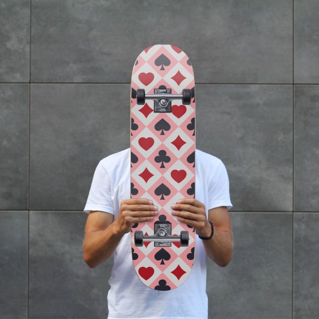 Skateboard Cartes de lecture vintages Couleurs Planche à roul (Vintage Playing Cards Colors Skateboard)