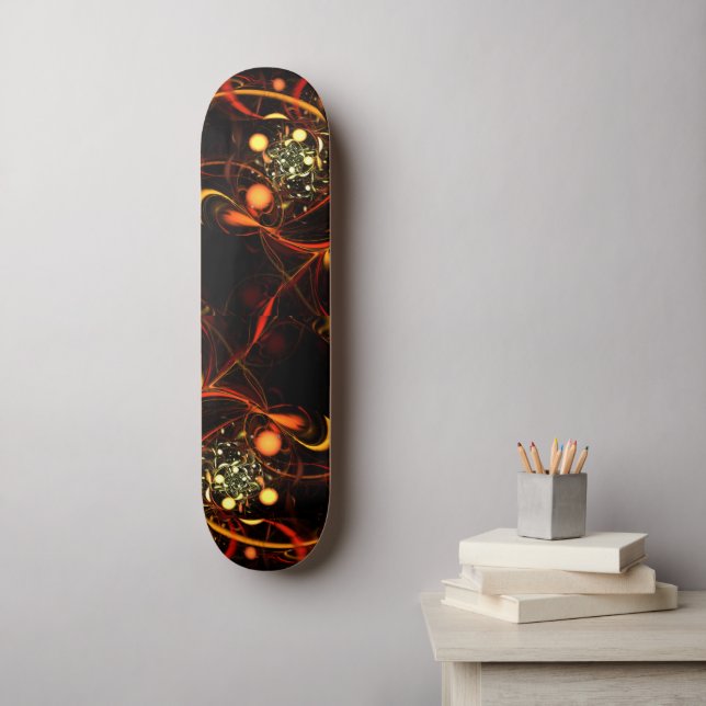 Skateboard Carton d'art Abstrait Heartbeat (Art mural)