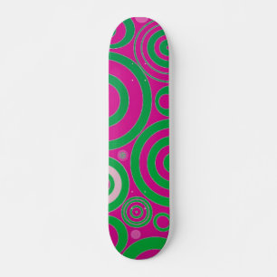 Skateboard Carton vert Silhouette Cercles