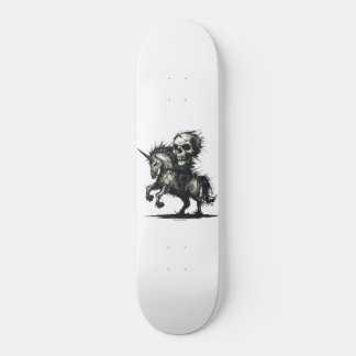 Skateboard Cartouche sinister Skull Unicorn Ride