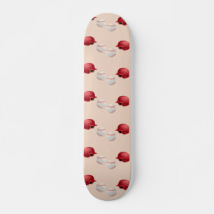 Skateboard Casque et balles de baseball