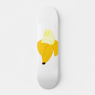 Skateboard Cat in banana - Choose background color