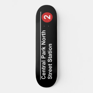 Skateboard Central Park North subway sign