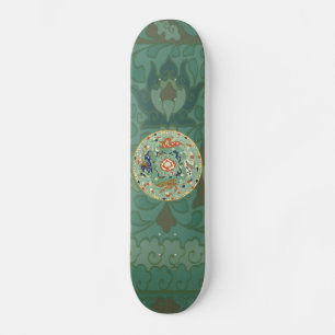 Skateboard Cercle vert bleu chinois vintage