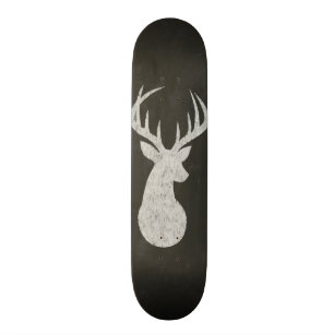 Skateboard Cerfs communs avec le dessin de craie
