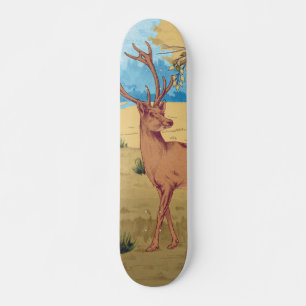 Skateboard Cerfs en forêt Animal Vintage