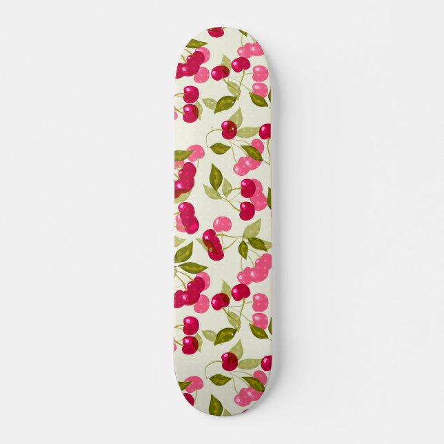 Skateboard Cerise rouge (Devant)