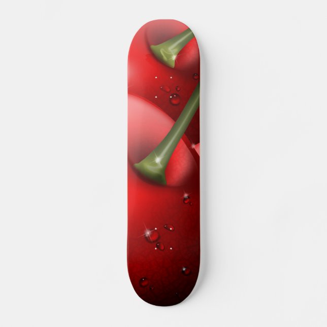Skateboard Cerises avec gouttes de ragoût (Recto)