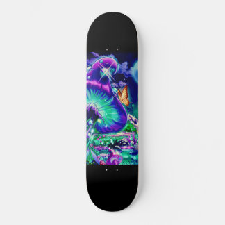 Skateboard "Champignons cosmiques"