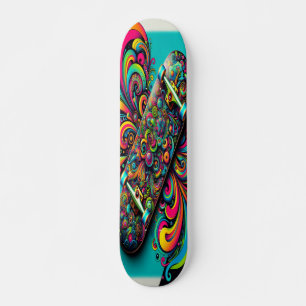 Skateboard "Chaos colorés"