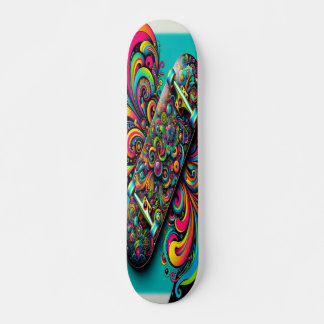 Skateboard "Chaos colorés"