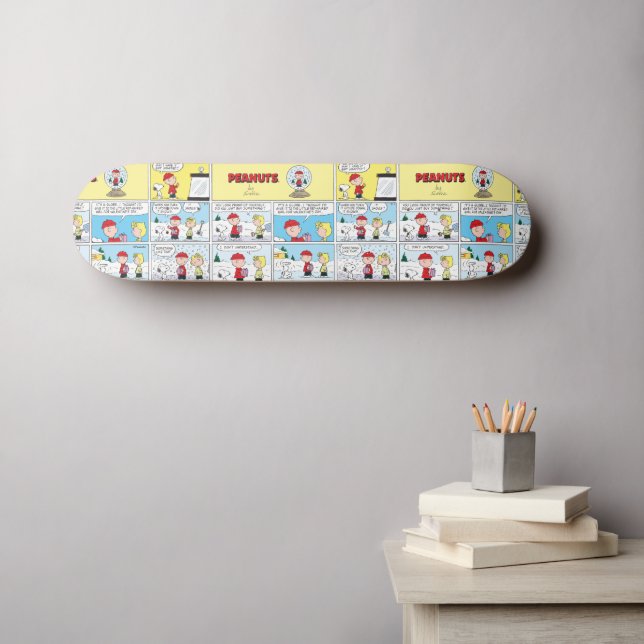 Skateboard Charlie Brown | Boule à neige (Art mural (Horz))