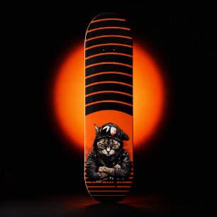 Skateboard Chat à capuchon