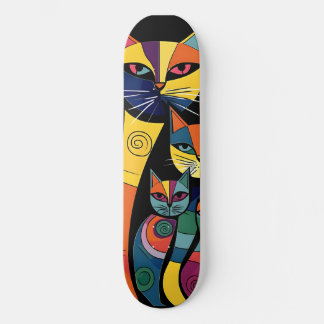 Skateboard Chat Abstrait Kitten
