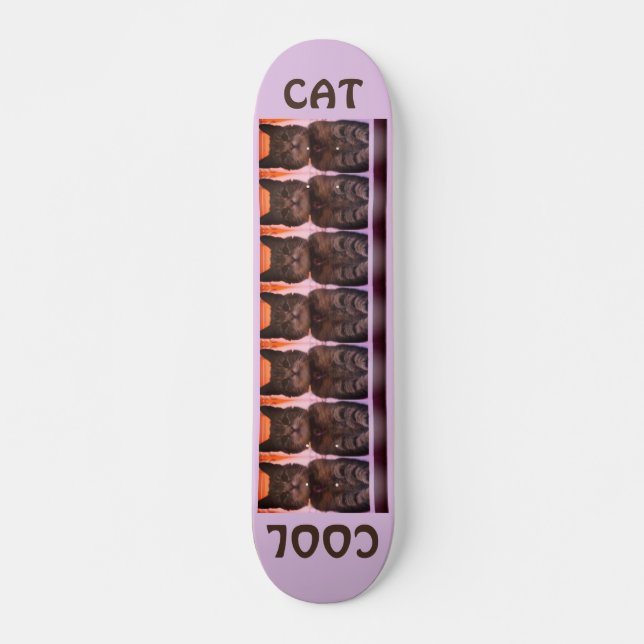 Skateboard Chat Cool Fille (Devant)