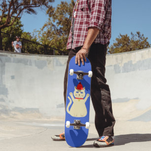 Skateboard Chat de Noël mignon