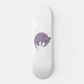 Skateboard Chat gris couchage et chaton Doodet Draps couvertu