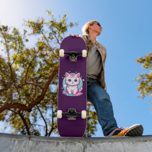 Skateboard Chat Mignon Kawaii