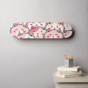 Skateboard Chat Motif Drôle Animaux de compagnie colorés