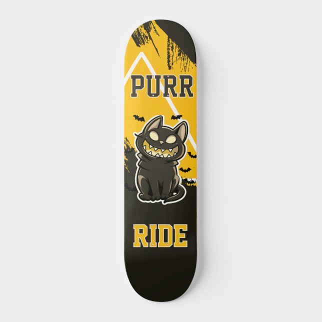 Skateboard Chat noir Purr Ride (Front)