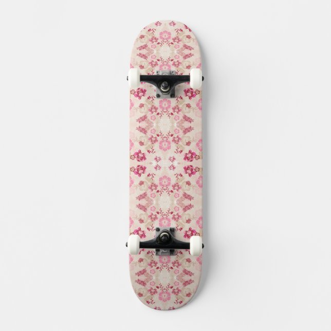 Skateboard Chaussures montantes à motif de fleurs modernes ro (Recto)