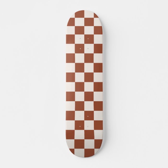 Skateboard Check Rust Checkered Terracotta (Devant)