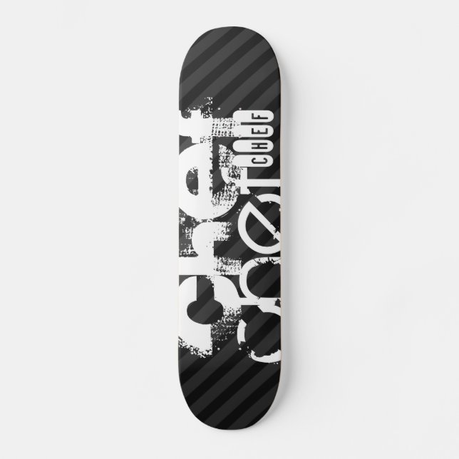 Skateboard Chef ; Gris noir et gris foncé (Recto)