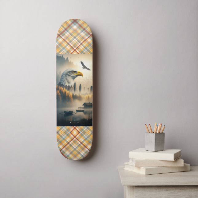 Skateboard Chemise à carreaux American Eagle Nature (Art mural)