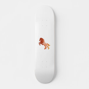 Skateboard Cheval flamboyant - Choisir la couleur arrière -