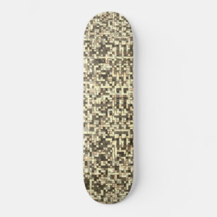 Skateboard Chevauchement de petits carrés dans les tons beige