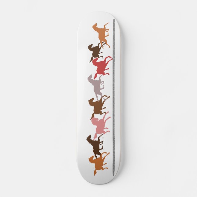 Skateboard Chevaux sauvages courant (Recto)