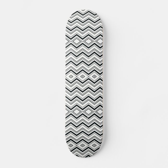Skateboard Chevron et diamants (Recto)