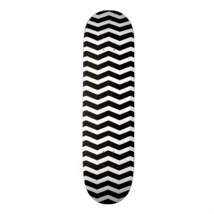 Skateboard Chevron noir et blanc