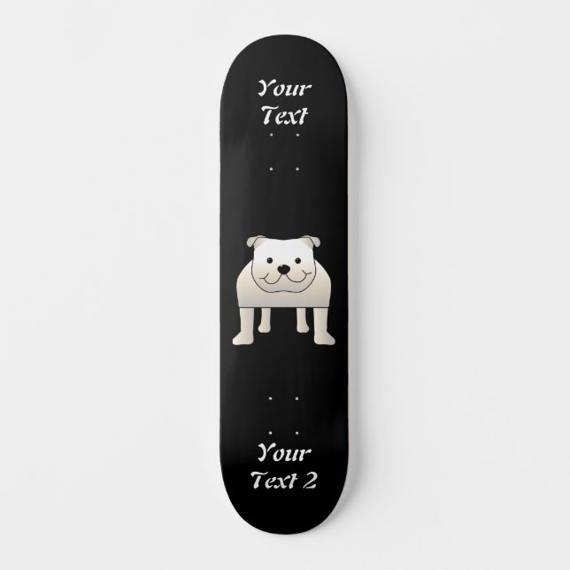 Skateboard Chien blanc (Recto)