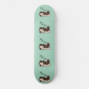Skateboard Chien endormi Sibérie Husky Amoureux des animaux 