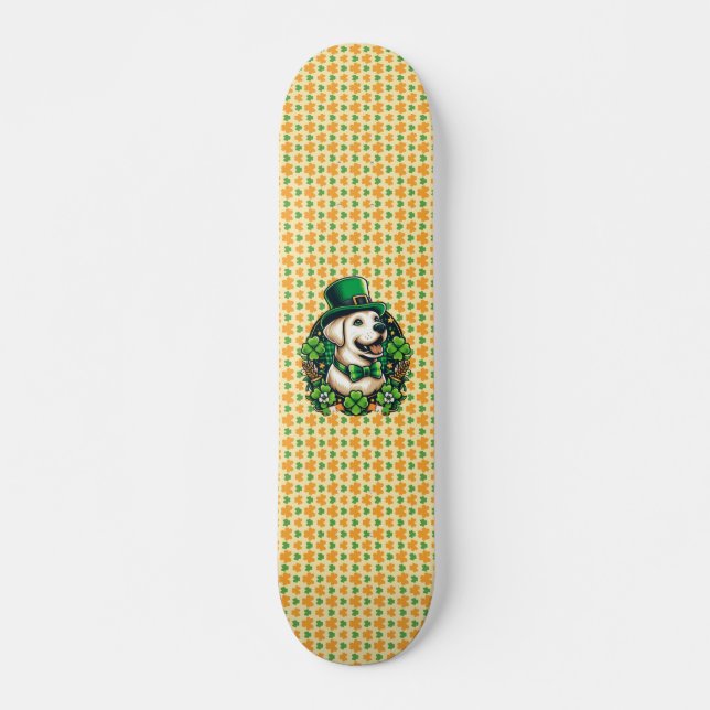 Skateboard Chien mignon de la Saint Patrick (Devant)