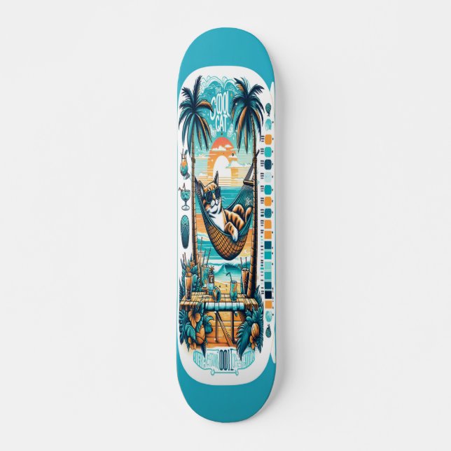 Skateboard Chill tropical (Devant)
