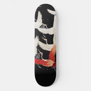 Skateboard Chinoiserie Grue volante Zen Minimaliste Kimono Ar