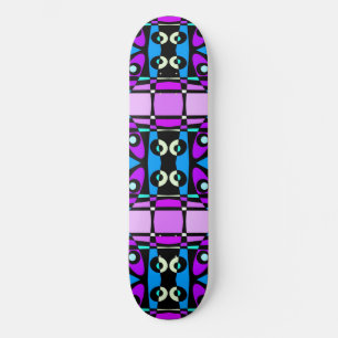 Skateboard Chintz bohème 48 bleu violet noir