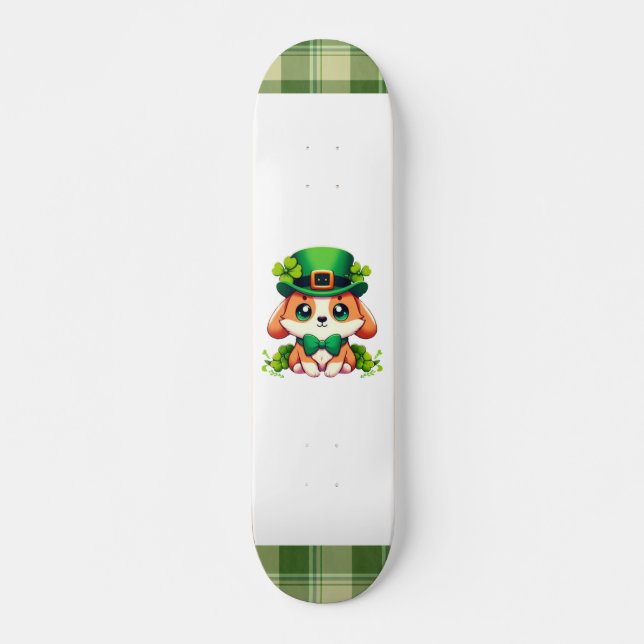 Skateboard Chiot de la Saint-Patricks (Devant)