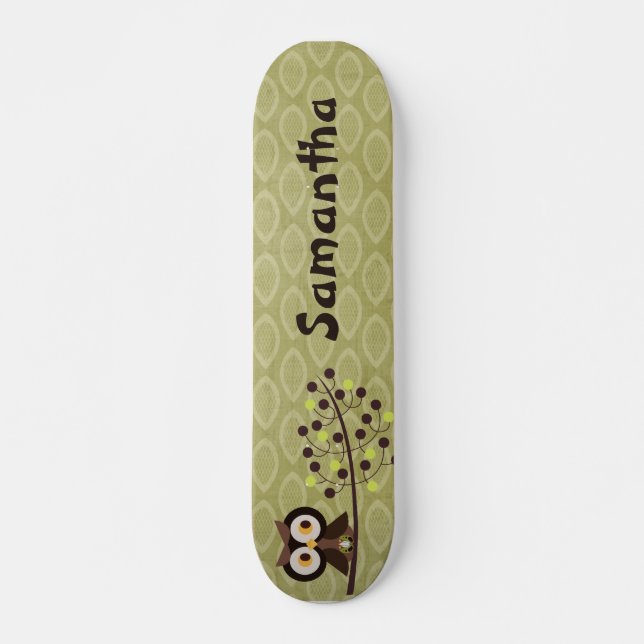 Skateboard Chouette forestière Woodland Hoot Old School Skate (Devant)
