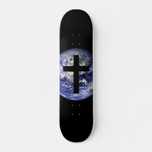 Skateboard Christian World Cross Board