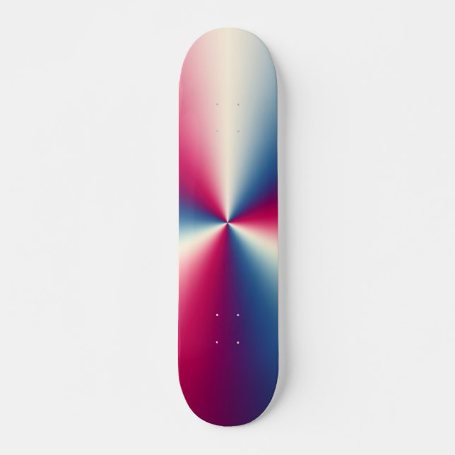 SKATEBOARD CHROME ROUGE, BLANC ET BLEU (Devant)