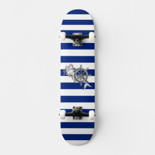 Skateboard Chromome Style Sirène sur les bandes Nautiques