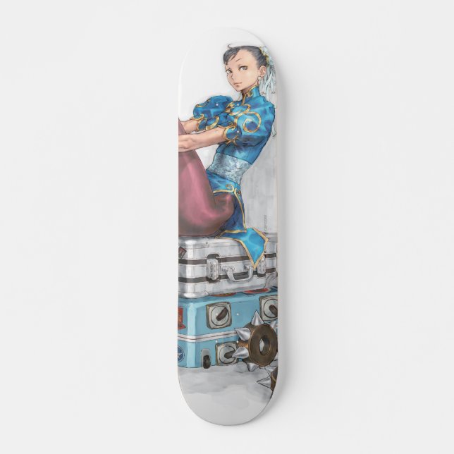 Skateboard Chun-Li attachant la chaussure (Devant)