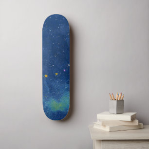 Skateboard ciel étoilé Abstrait 
